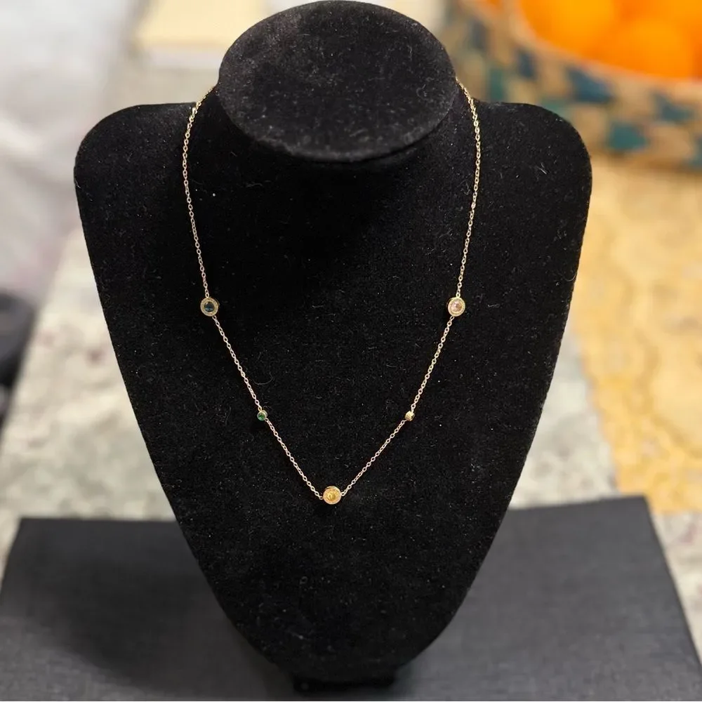 Nordstrom Gold Necklace with Gem Details